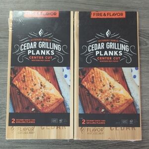 Fire&Flavor Cedar Grilling Planks 2 Pack x 2 Pack Bundle